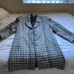 Black and white coat